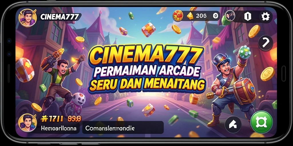 Screenshot gameplay CINEMA777 yang menampilkan aksi arcade yang mengasyikkan.