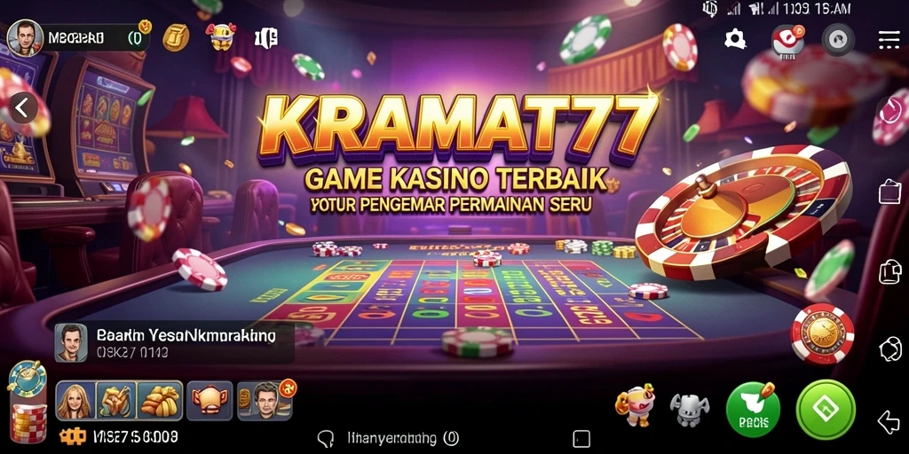 Screenshot KRAMAT77 menampilkan gameplay Kasino yang mendebarkan dan menarik.