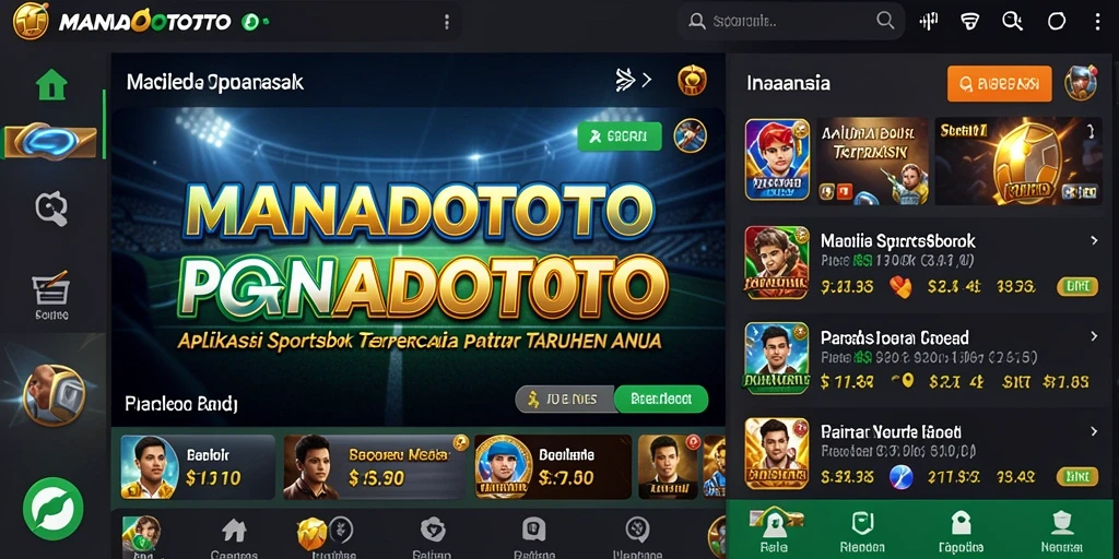 Screenshot utama MANADOTOTO menampilkan antarmuka sportsbook yang menarik.