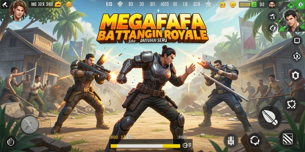 Gameplay menegangkan di arena MEGAFAFA yang penuh aksi.