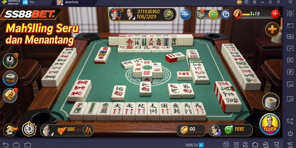 Screenshot gameplay Mahjong yang menarik dari SS88BET.
