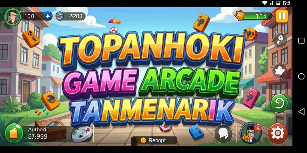 Screenshot gameplay TOPANHOKI yang menunjukkan aksi seru dalam game Arcade.